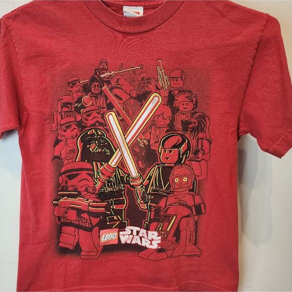 Vintage 90's Lego Star Wars Youth T- Shirt Darth Vader LucasFilms Youth M - Picture 2 of 6